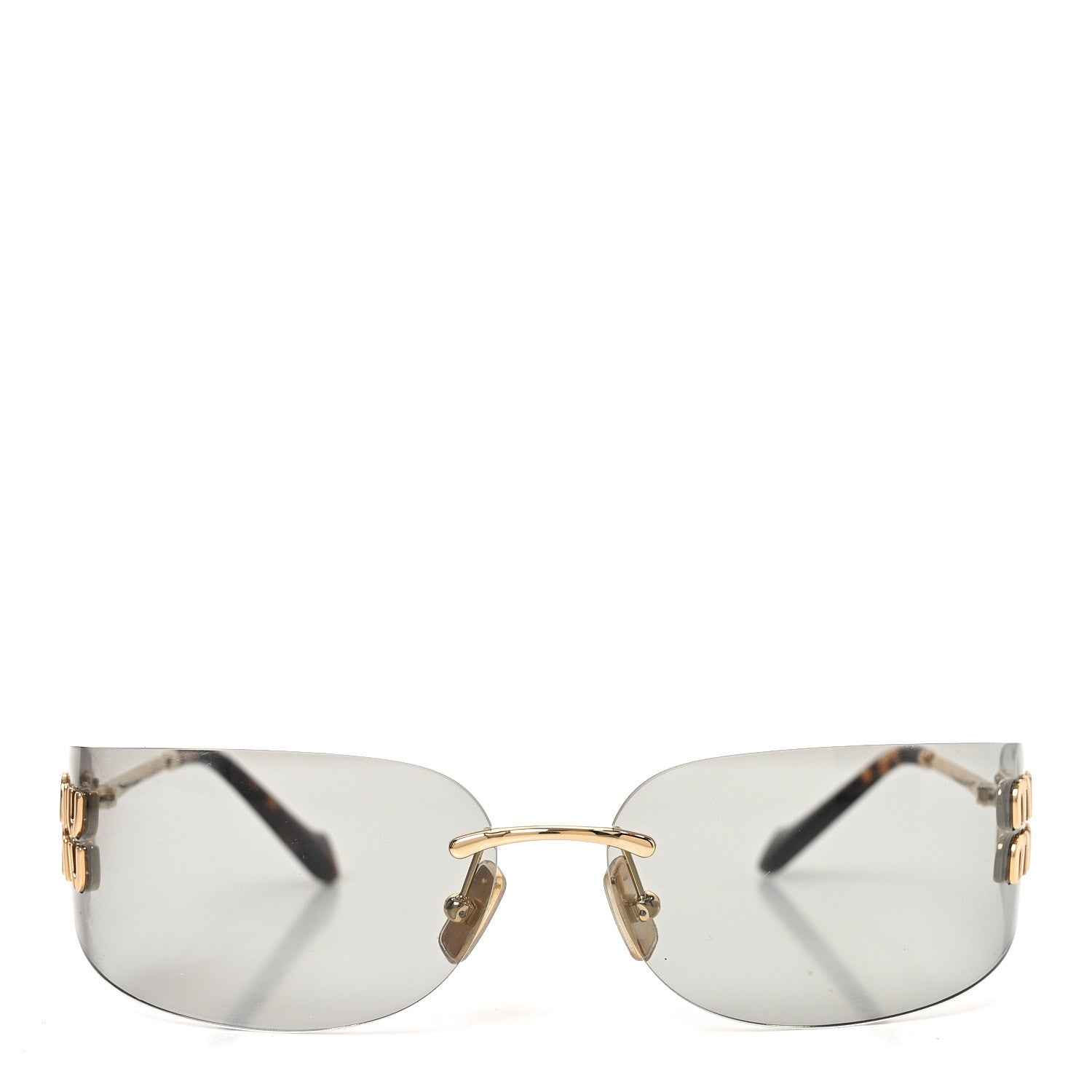 Miu Miu Metal Aube Sunglasses SMUA51 Gold Tortoise 2 of 7