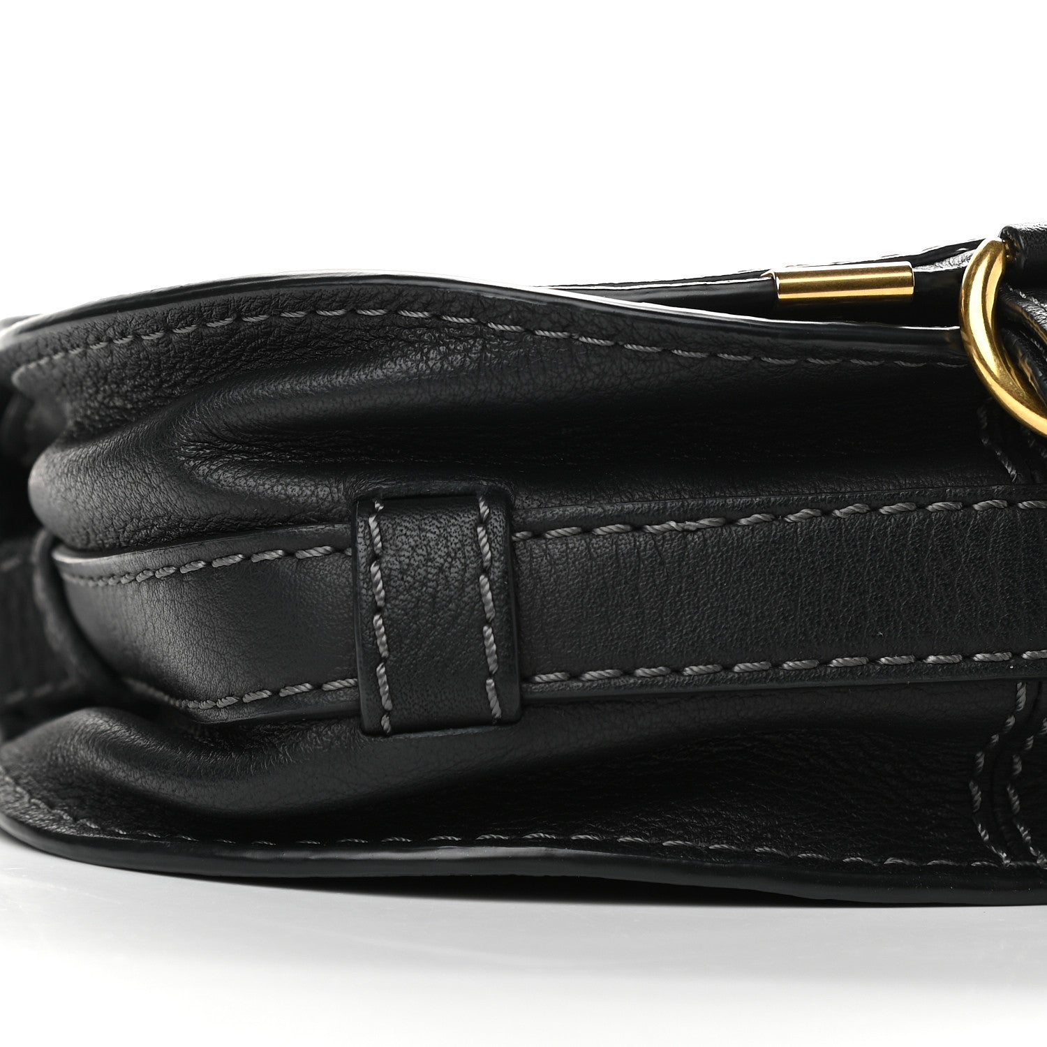 Chloe Calfskin Mini Marcie Round Crossbody Bag Black 7 of 8