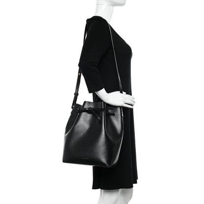 Mansur Gavriel Vegetable Tanned Calfskin Bucket Bag Black Ballerina 2 of 17