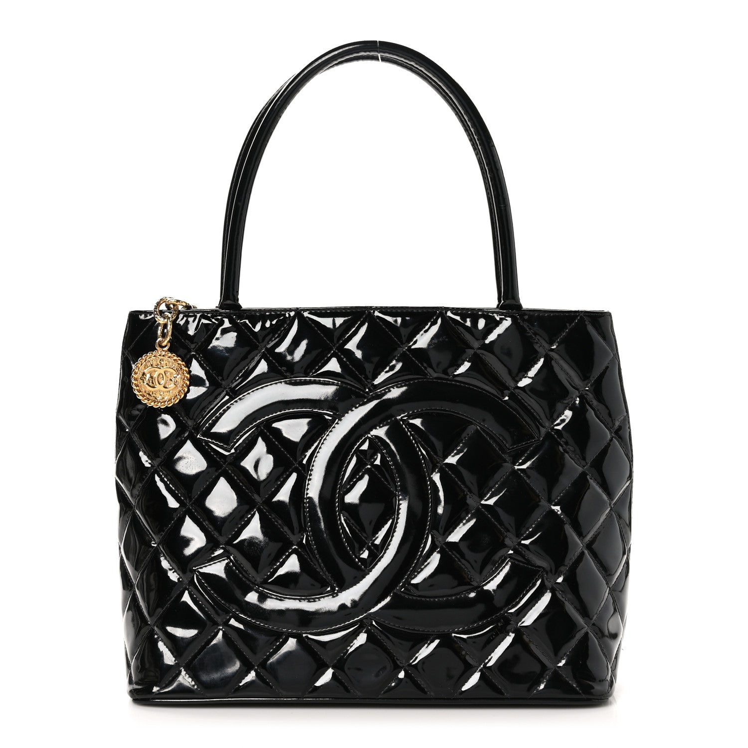 Chanel Patent Medallion Tote Black 1 of 10