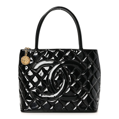 Chanel Patent Medallion Tote Black 1 of 10