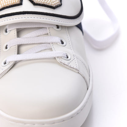 Gucci Calfskin Ayers Web Dagger Embroidered Womens Ace Sneakers 40 White 8 of 11