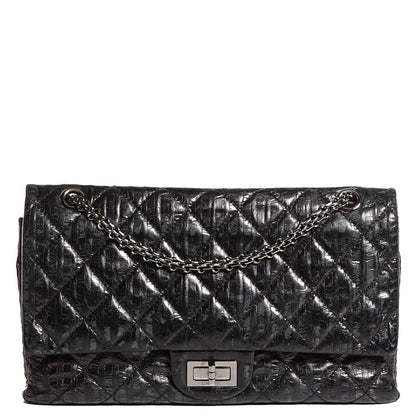 Chanel Metallic Calfskin Striped 2.55 Reissue 227 Flap Black 1 of 8