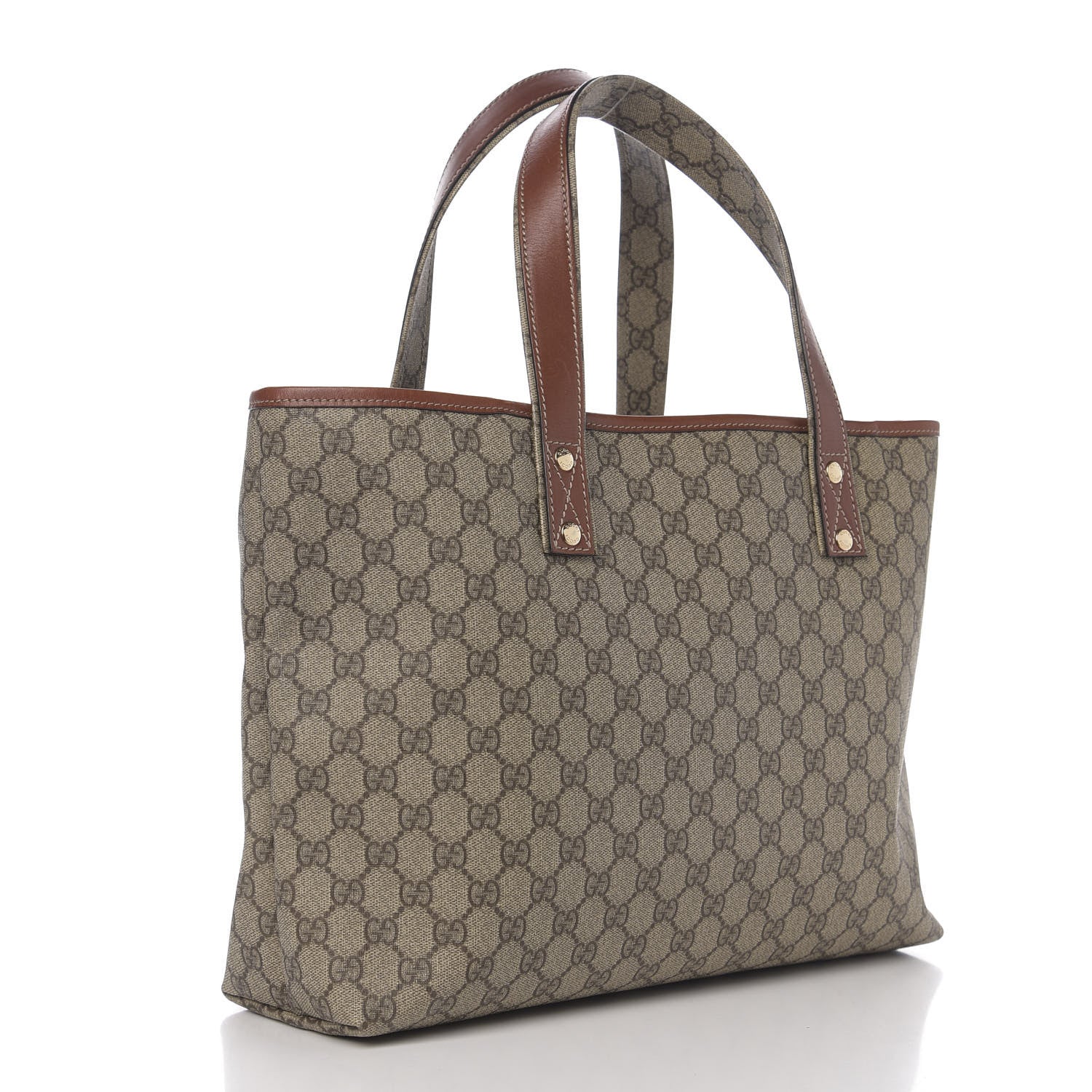 Gucci GG Plus Monogram Medium Signature Web Loop Tote Brown 2 of 12
