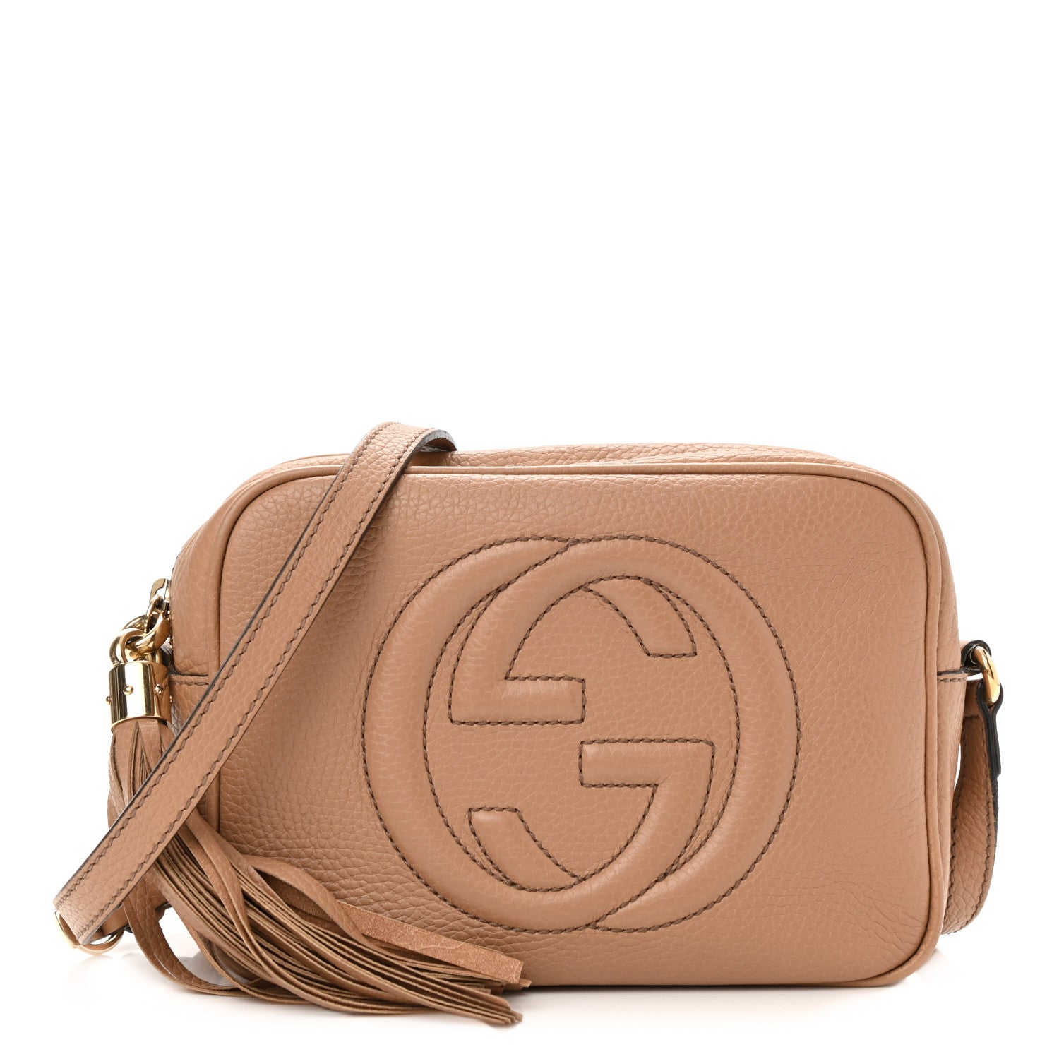 Gucci Pebbled Calfskin Small Soho Disco Bag Camelia 1 of 11