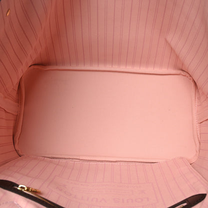Louis Vuitton Damier Ebene Neo Neverfull MM Rose Ballerine 6 of 10