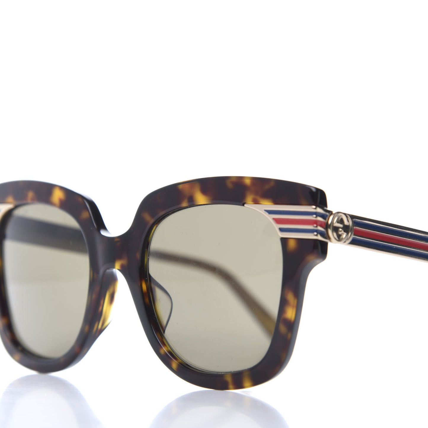 Acetate Square Frame Web GG0281SA Sunglasses Havana