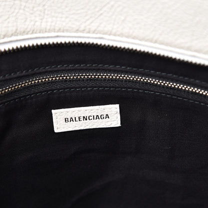 Balenciaga Calfskin Logo Medium Shopping Tote White 8 of 10