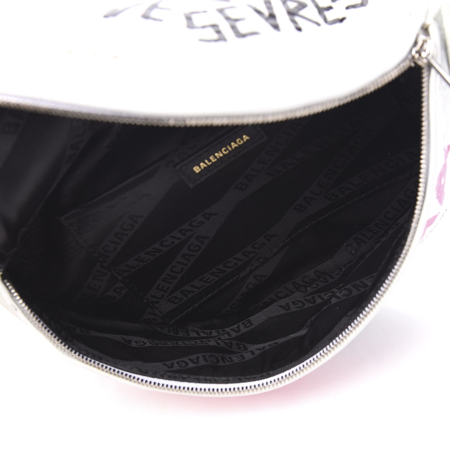 Agneau Arena Graffiti All Over XXS Souvenir Belt Bag White Multicolor