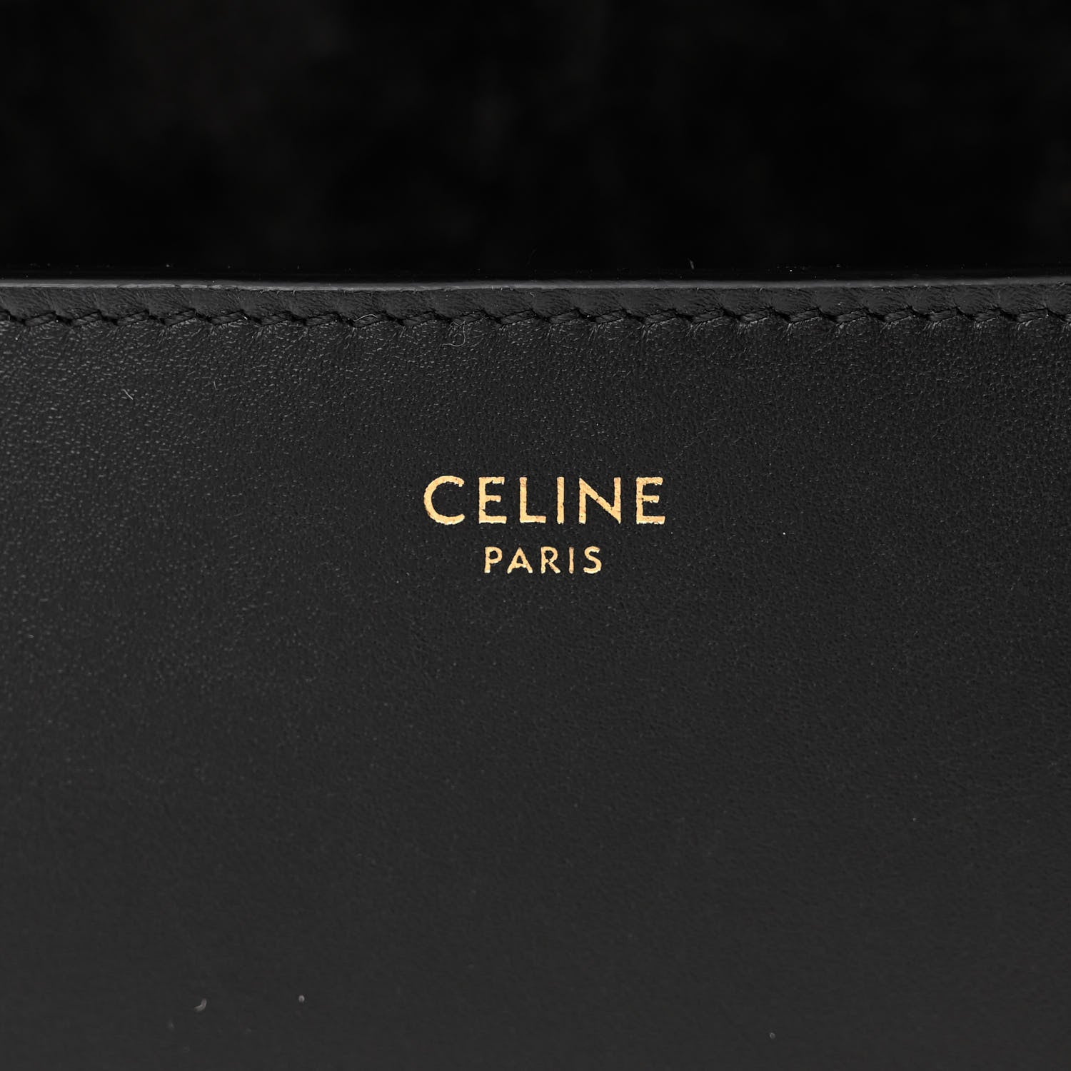 Celine Smooth Calfskin Cuir Triomphe Folco Crossbody Bag Black 6 of 11