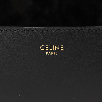 Celine Smooth Calfskin Cuir Triomphe Folco Crossbody Bag Black 6 of 11