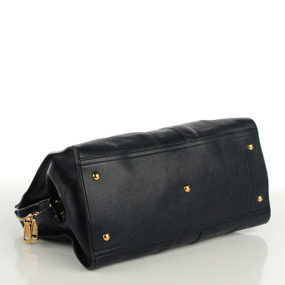 Saint Laurent Sheepskin Medium Cabas ChYc Navy 4 of 8