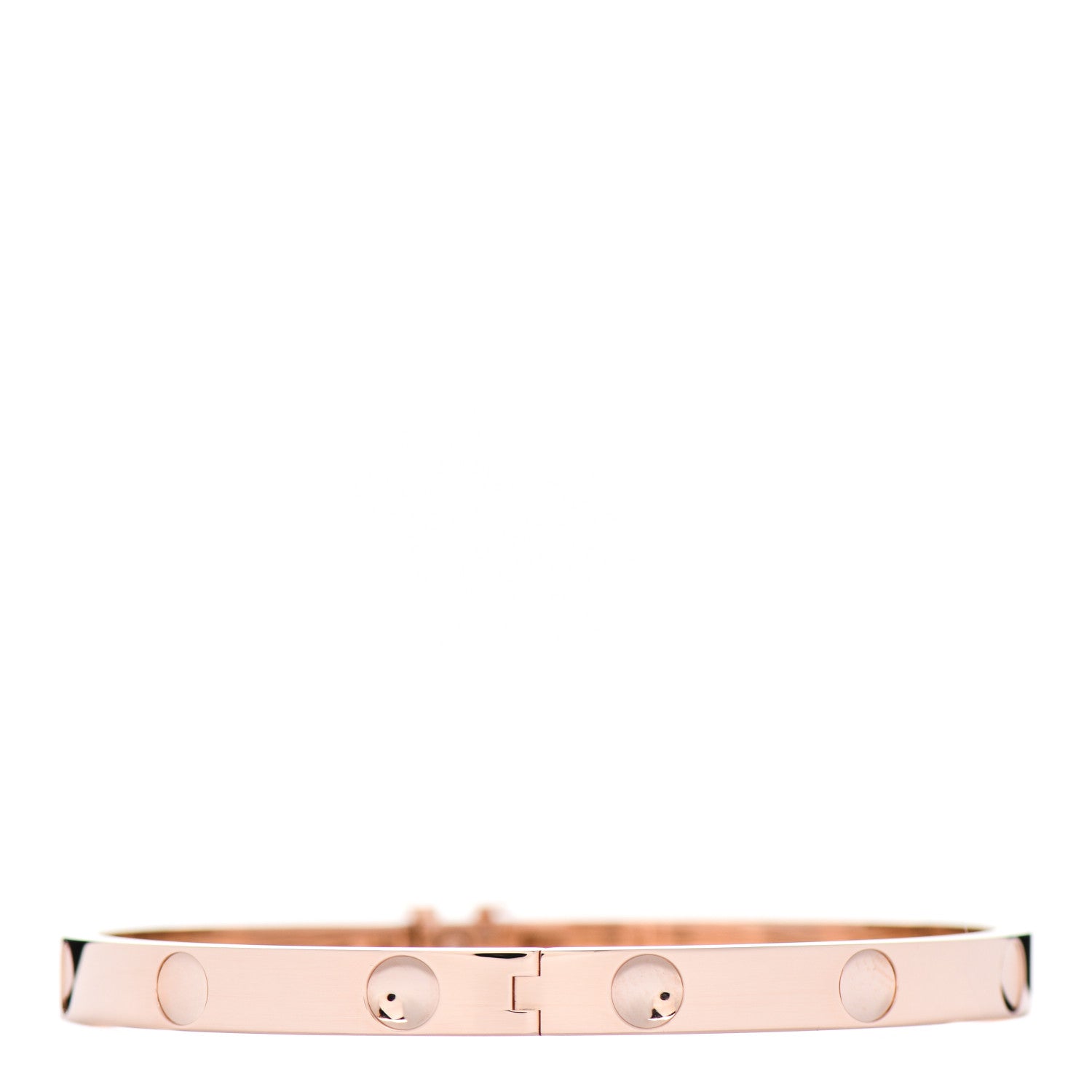 Louis Vuitton 18K Rose Gold Empreinte Bangle Bracelet 2 of 4