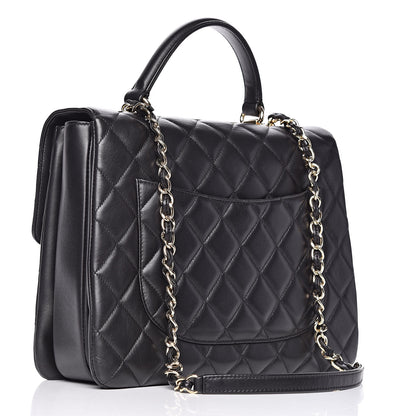 Chanel Lambskin Quilted Large Trendy CC Dual Handle Flap Bag Black 3 of 9