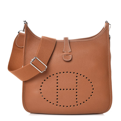 Hermes Taurillon Clemence Evelyne III PM Gold 1 of 8