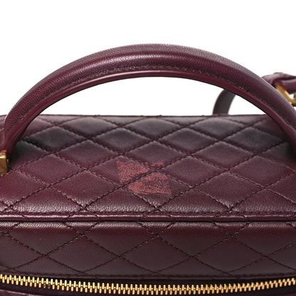 Saint Laurent Lambskin Quilted Mini Gaby Vanity Case Rouge Cabernet 10 of 10