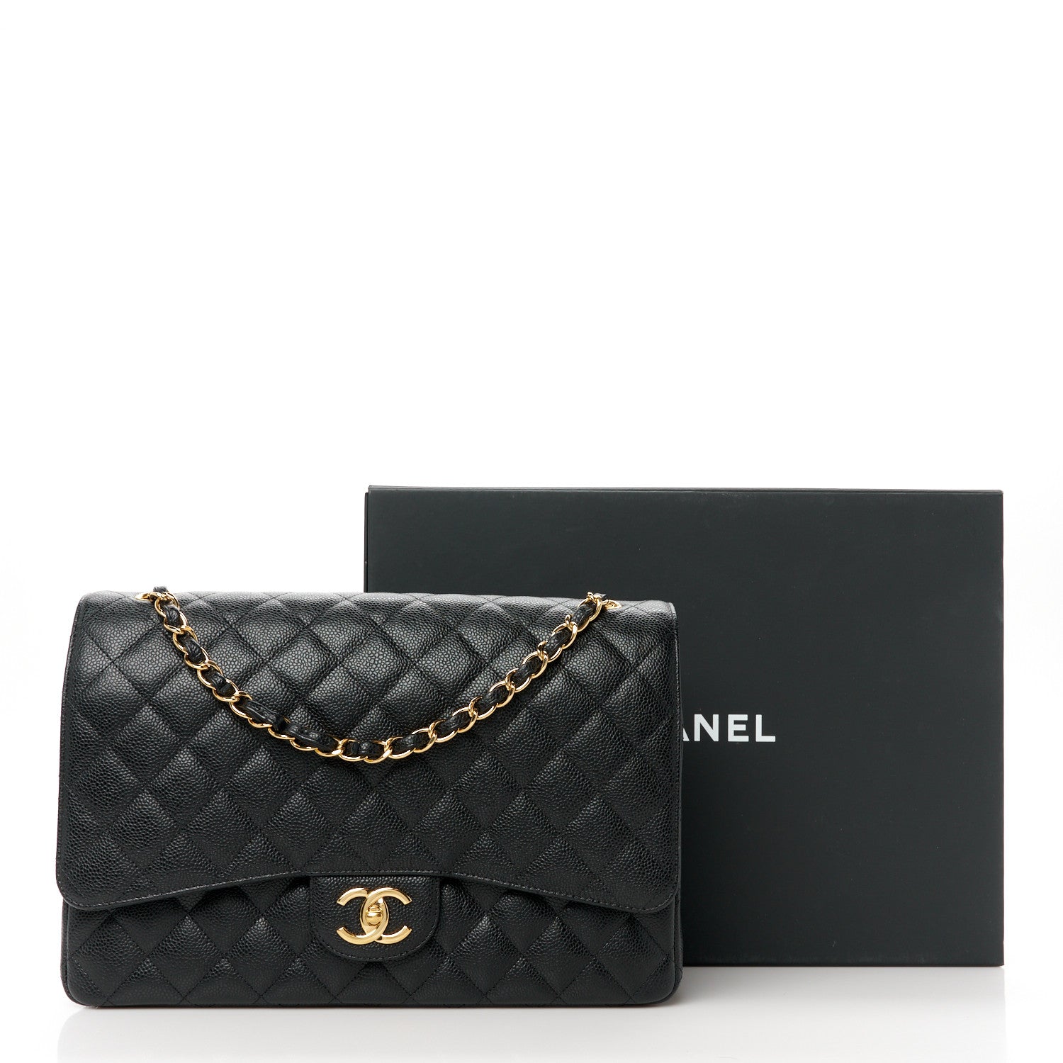 Chanel Caviar Quilted Maxi Double Flap Black 12 of 12