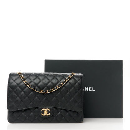Chanel Caviar Quilted Maxi Double Flap Black 12 of 12