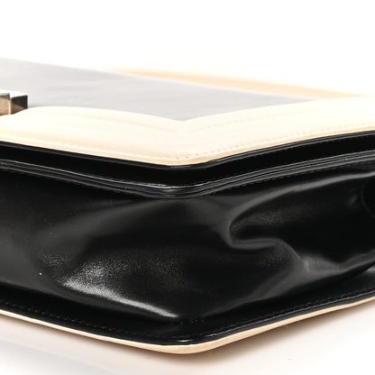 Chanel Glazed Calfskin Medium Boy Flap Black White 10 of 11