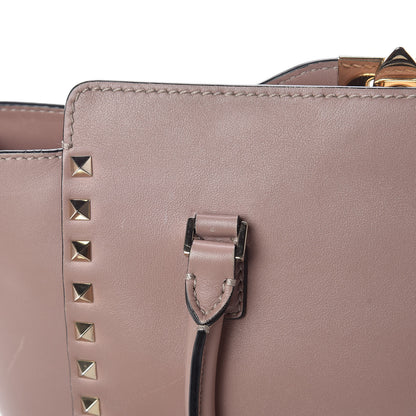 Valentino Garavani Vitello Small Rockstud Double Handle Tote Poudre 17 of 26