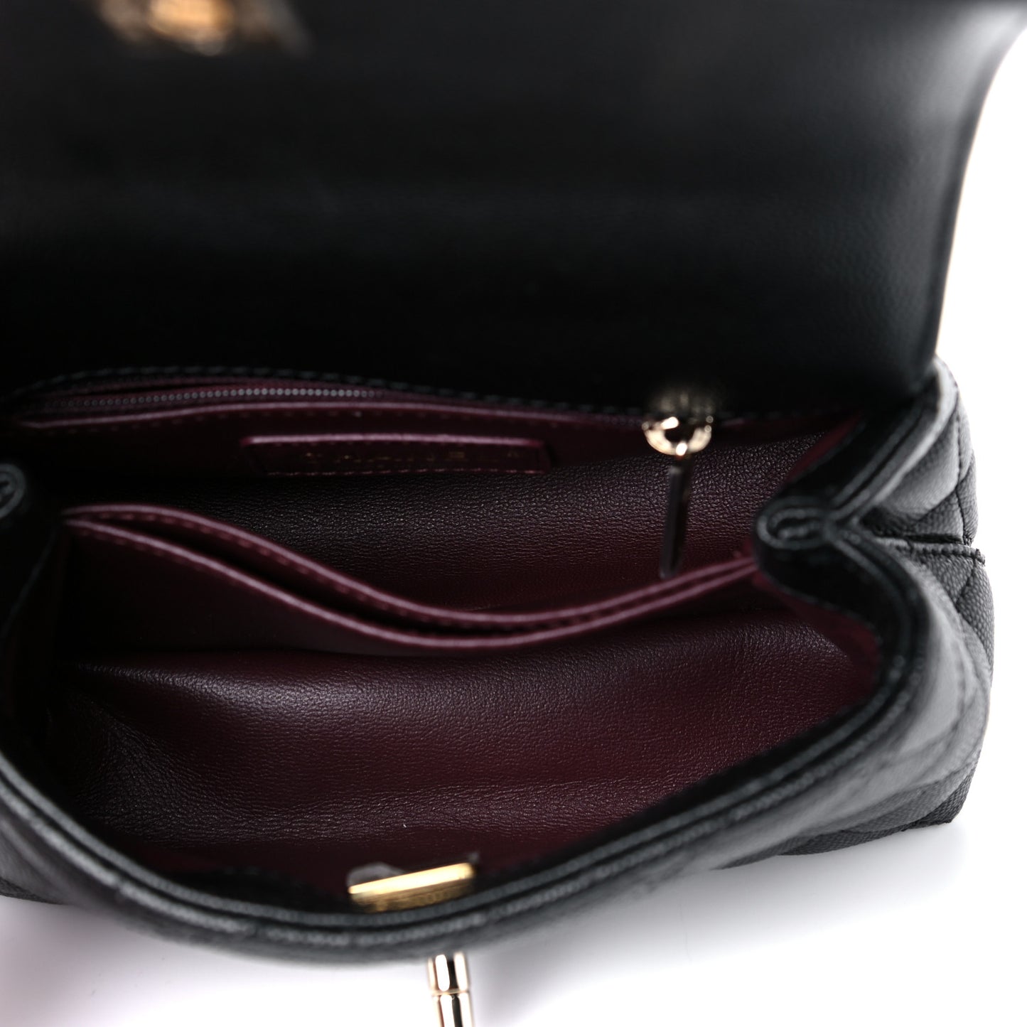 Caviar Quilted Extra Mini Coco Handle Flap Black