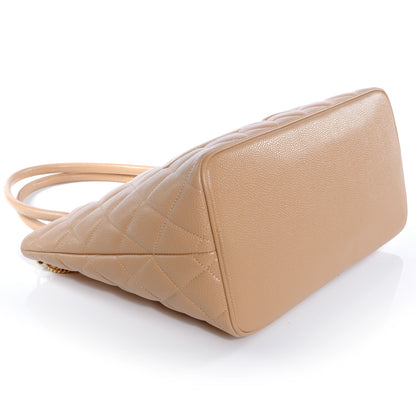 Chanel Caviar Quilted Medallion Tote Beige 4 of 7