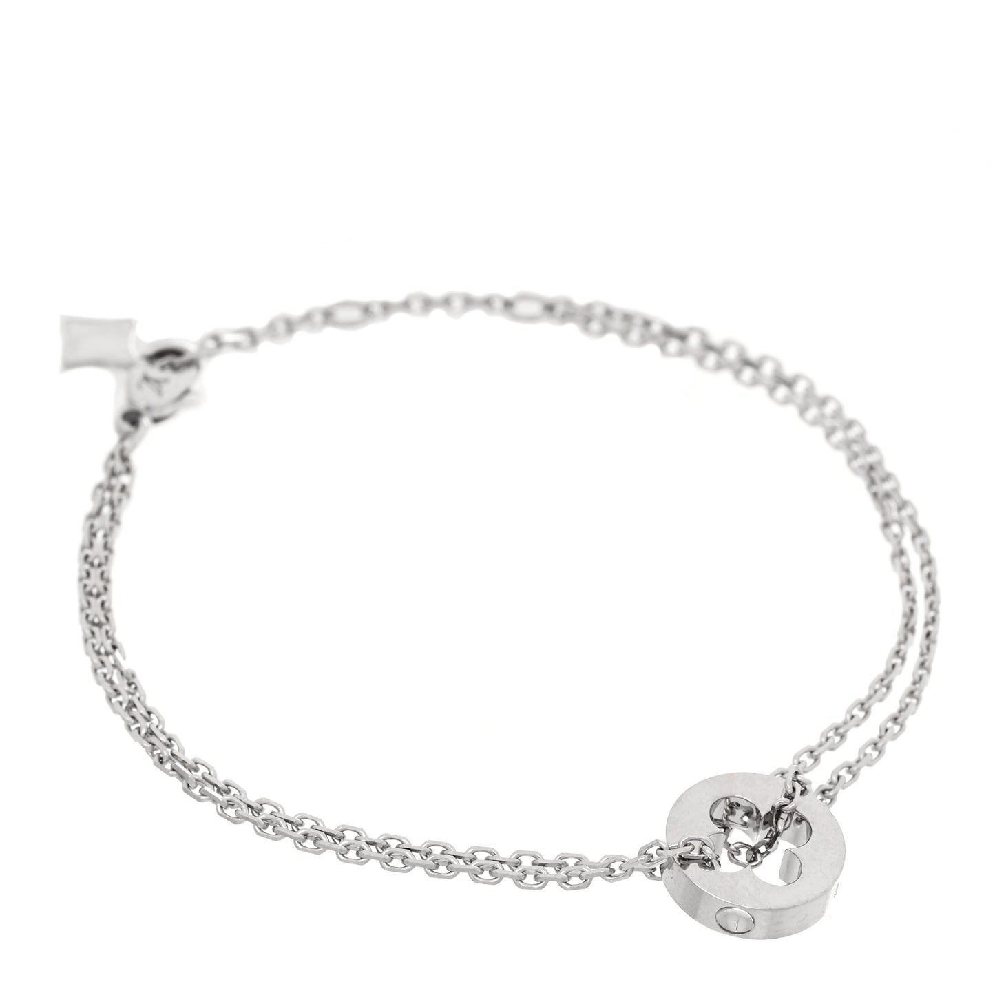 18K White Gold Empreinte Chain Bracelet