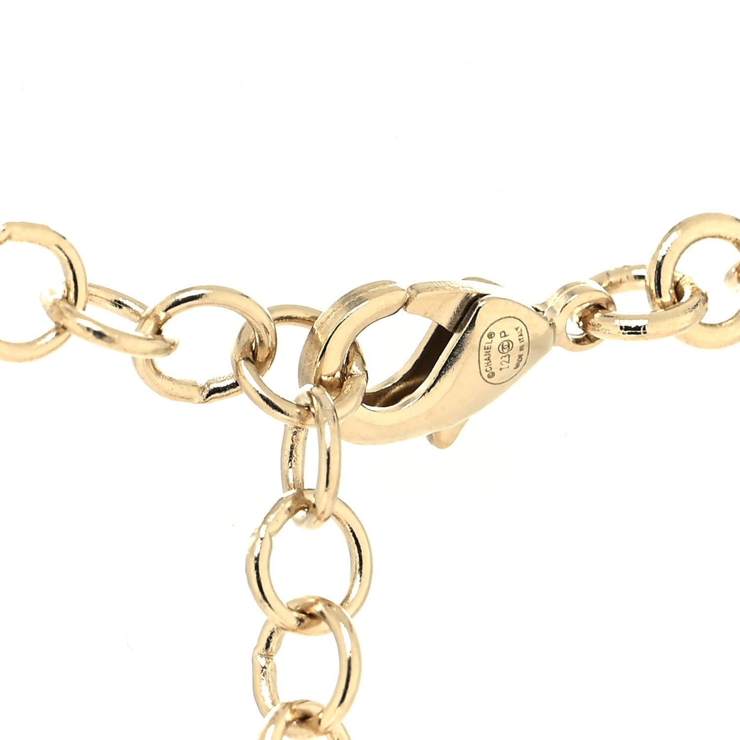 Chanel Crystal CC Star Necklace Gold 4 of 5