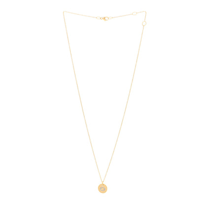 David Yurman 18K Yellow Gold Diamond Initial O Charm Pendant Necklace 3 of 5