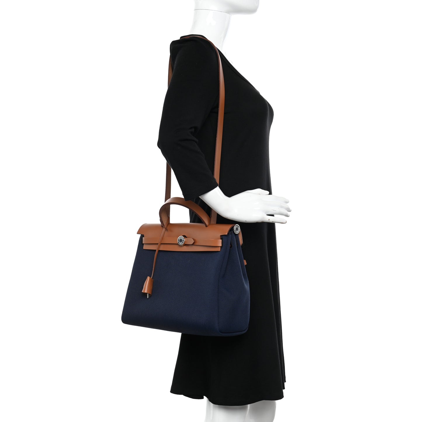 Toile Officier Vache Hunter Laque Horseshoe Herbag Zip PM 31 Bleu De Malte Natural