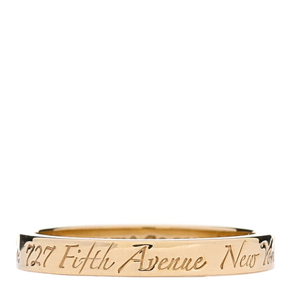 Tiffany 18K Yellow Gold Notes Fifth Avenue New York Ring 54 7 1 of 4