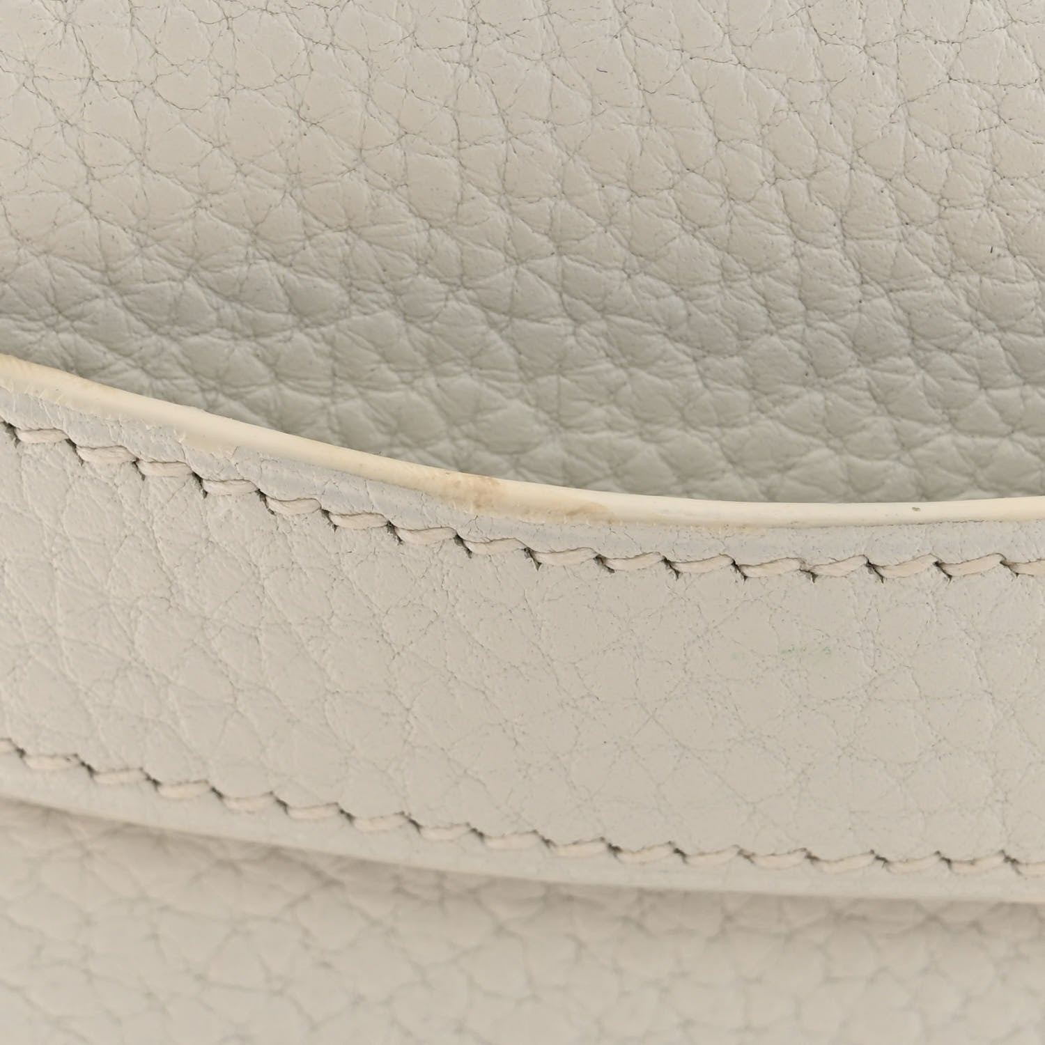 Hermes Taurillon Clemence Shoulder Kelly 40 White 11 of 14