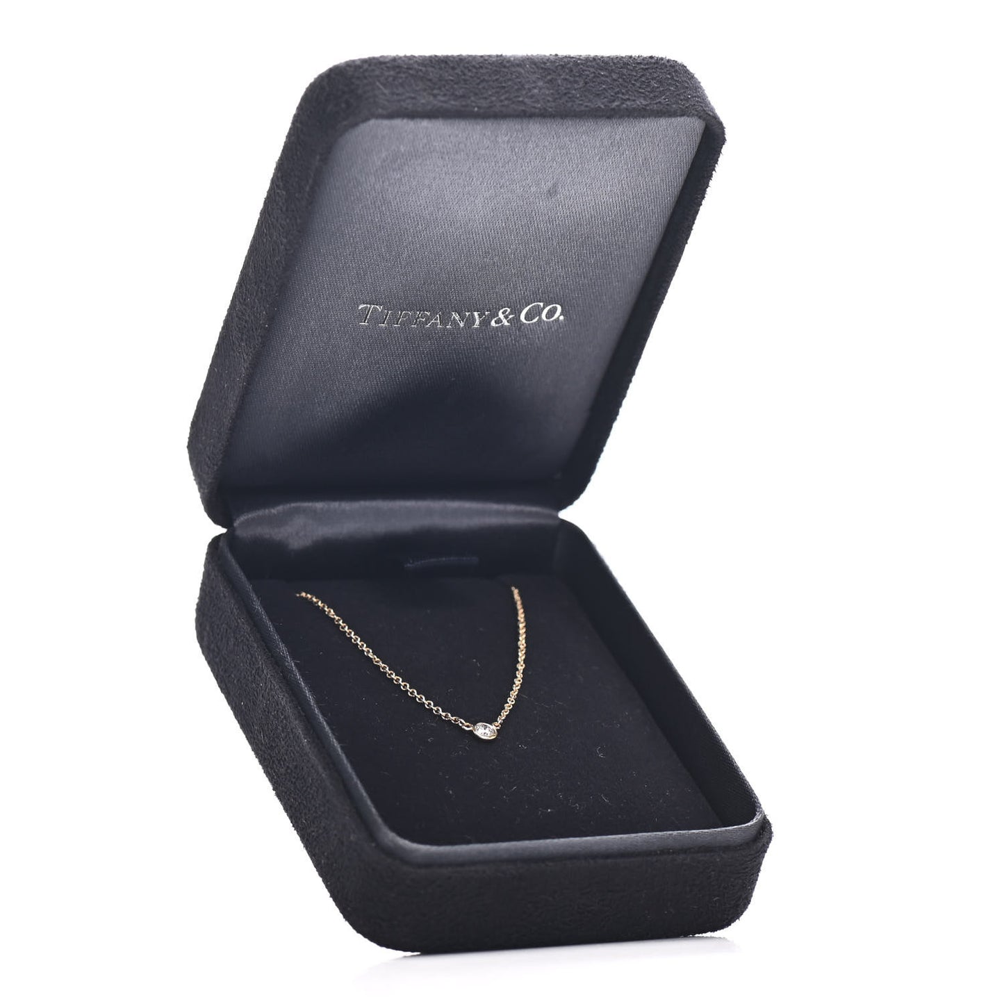 18K Yellow Gold Diamond .05ct Elsa Peretti Diamonds by the Yard Pendant Necklace