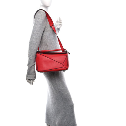 Loewe Calfskin Medium Puzzle Bag Scarlet 2 of 11