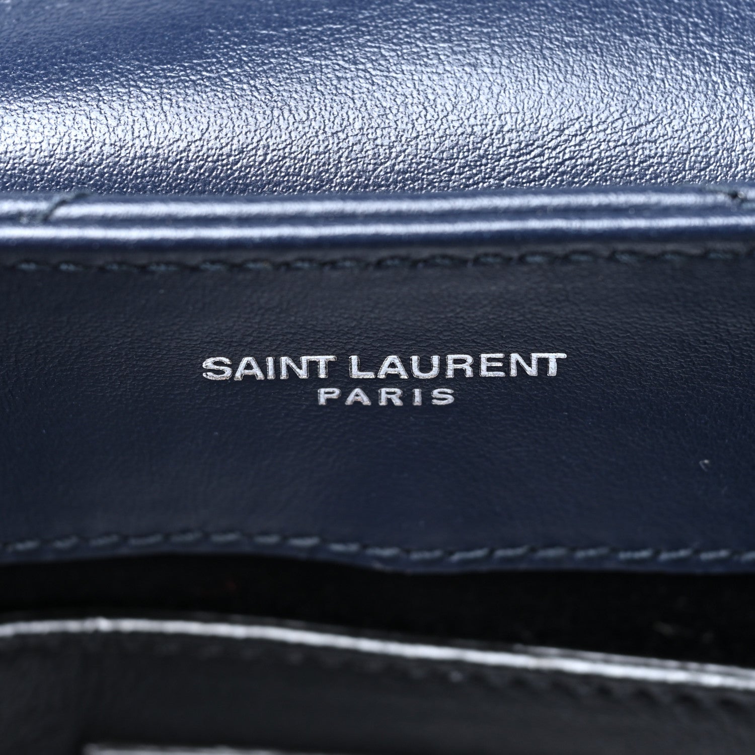 Saint Laurent Calfskin Y Quilted Monogram Small Loulou Chain Satchel Deep Marine 8 of 16