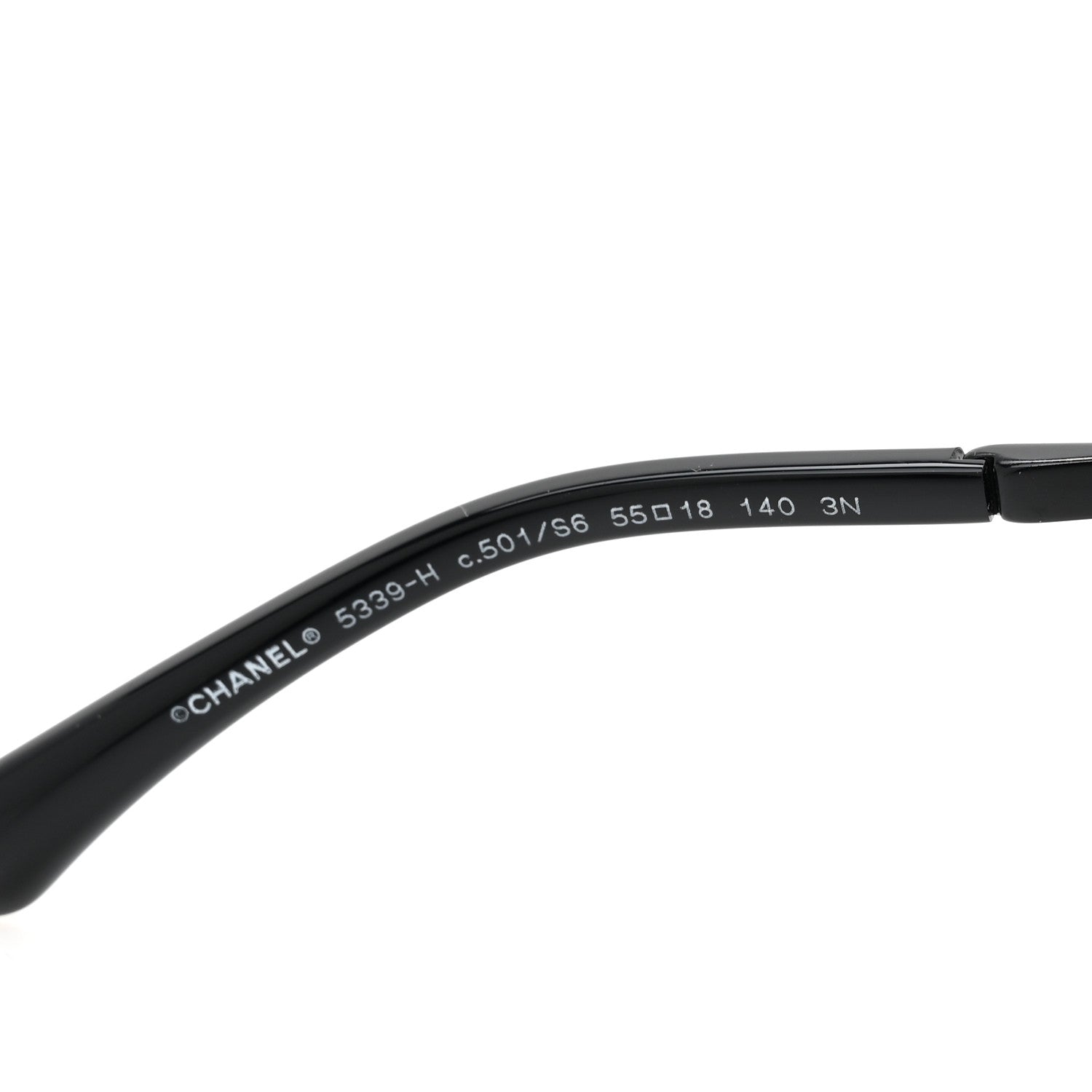 Chanel Acetate Polarized Butterfly Winter Pearl Sunglasses 5339-H Black 5 of 7