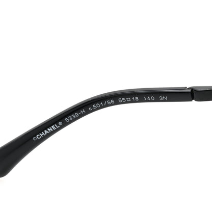 Chanel Acetate Polarized Butterfly Winter Pearl Sunglasses 5339-H Black 5 of 7
