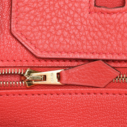 Hermes Taurillon Clemence Birkin 35 Bougainvillea 18 of 34