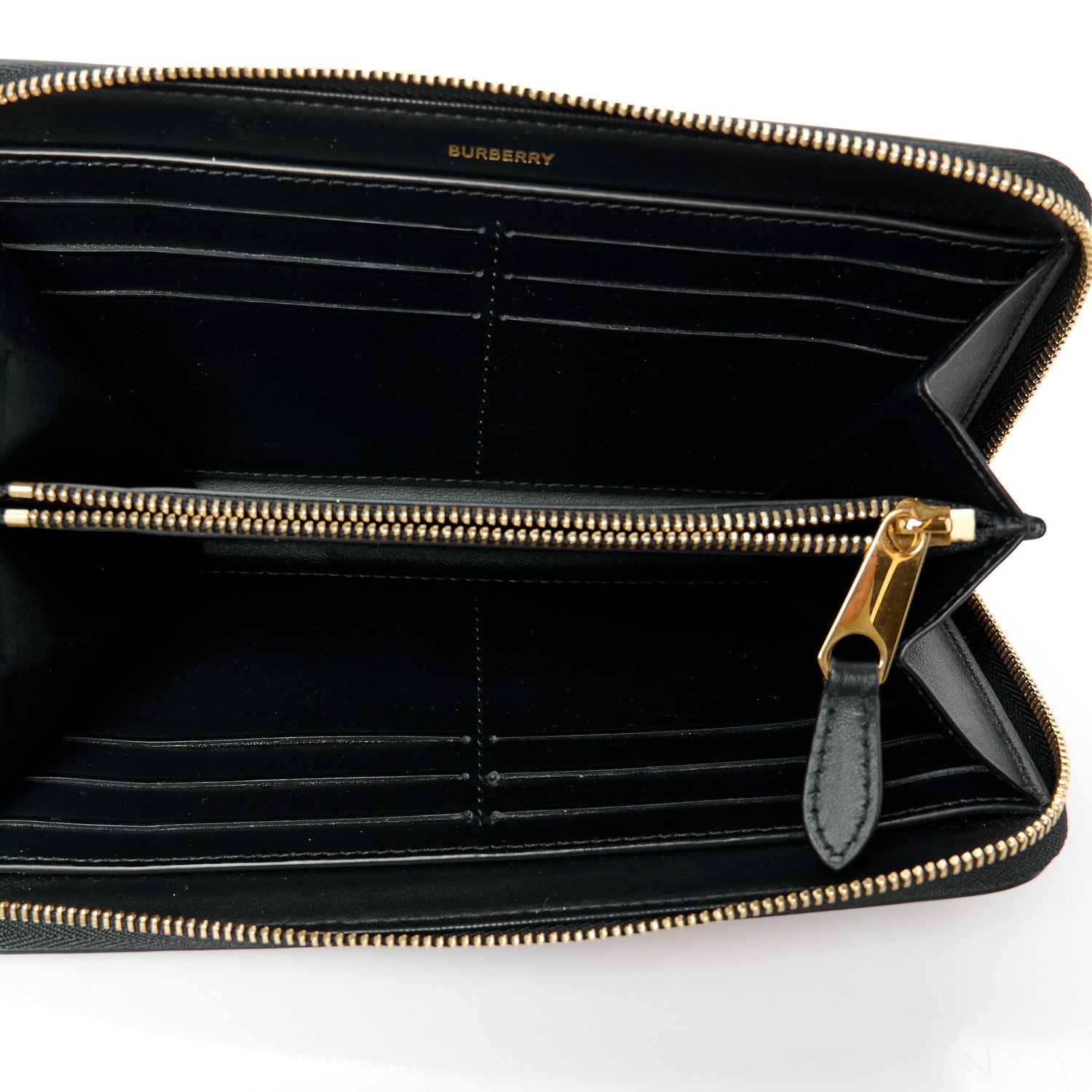Burberry Vintage Check Elmore Zip Around Wallet Black 5 of 7