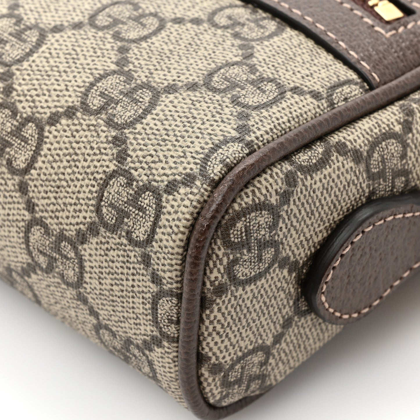 GG Supreme Monogram Web Mini Ophidia Shoulder Bag Brown