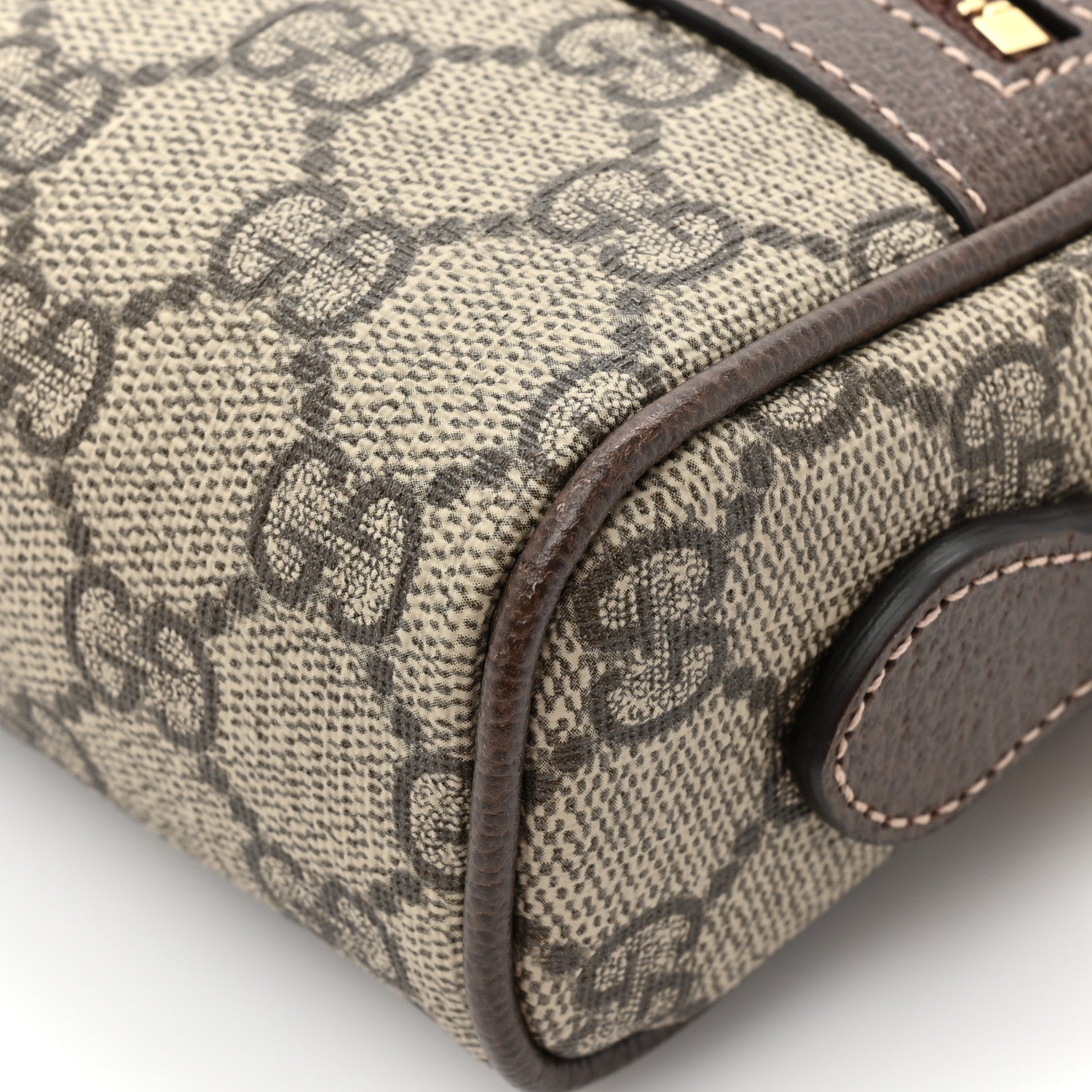Gucci GG Supreme Monogram Web Mini Ophidia Shoulder Bag Brown 10 of 11