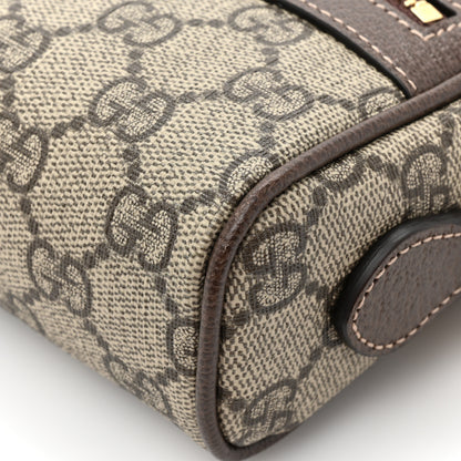 Gucci GG Supreme Monogram Web Mini Ophidia Shoulder Bag Brown 10 of 11