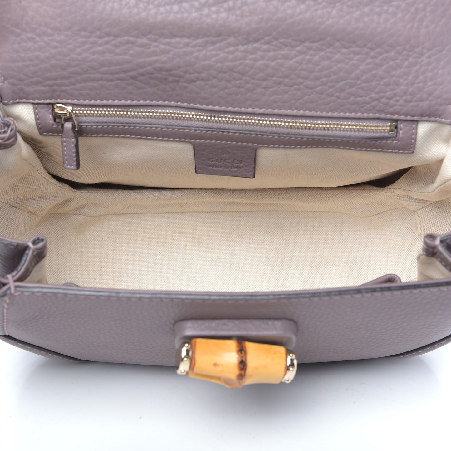 Calfskin Medium New Bamboo Top Handle Bag Mauve