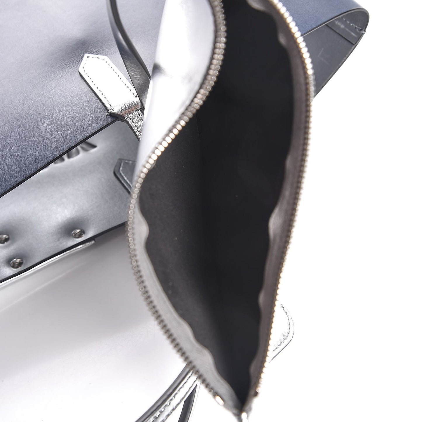 Calfskin Large Antigona Tote Night Blue Silver