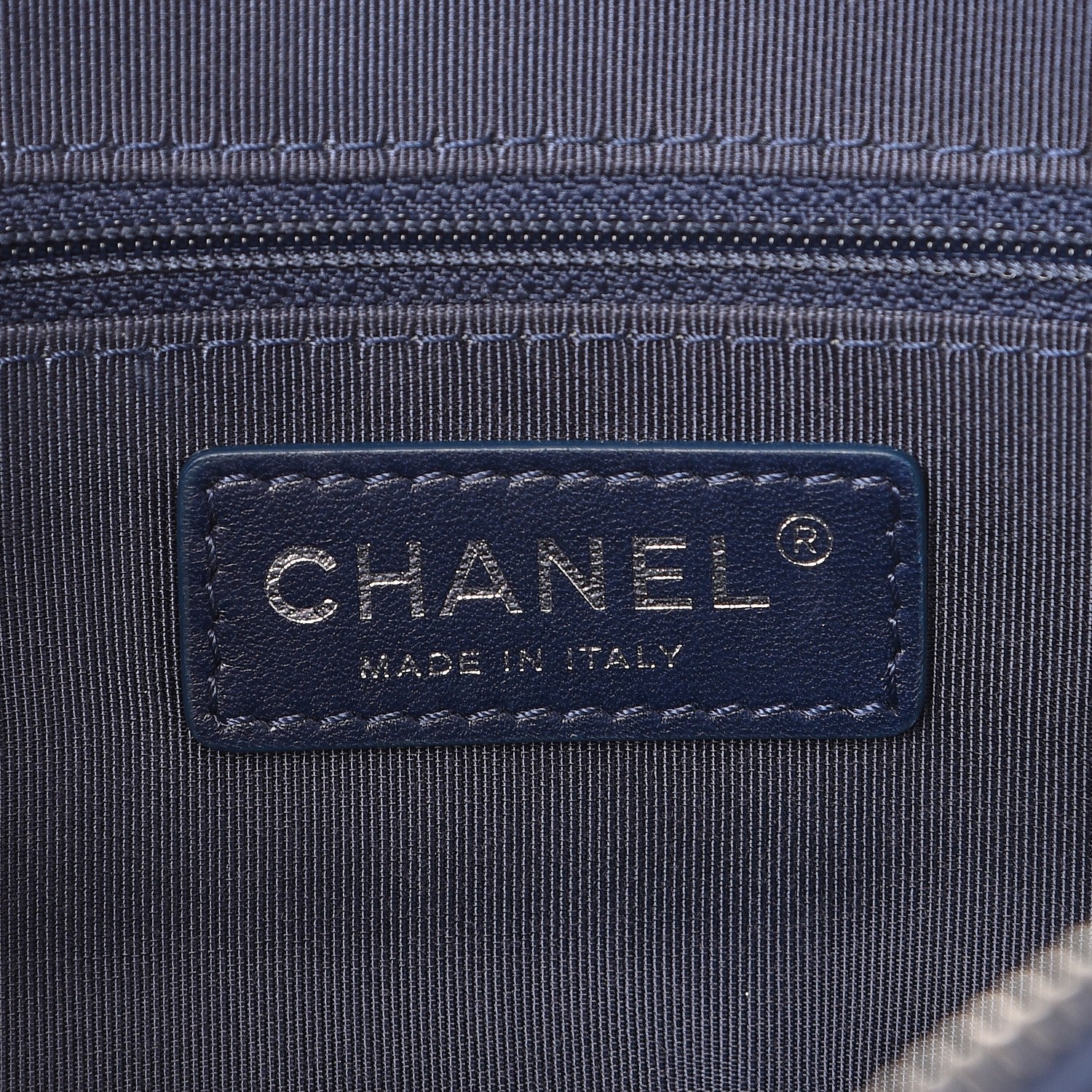 Chanel Crumpled Calfskin Quilted Medium Casual Rock Flap Navy 6 of 8