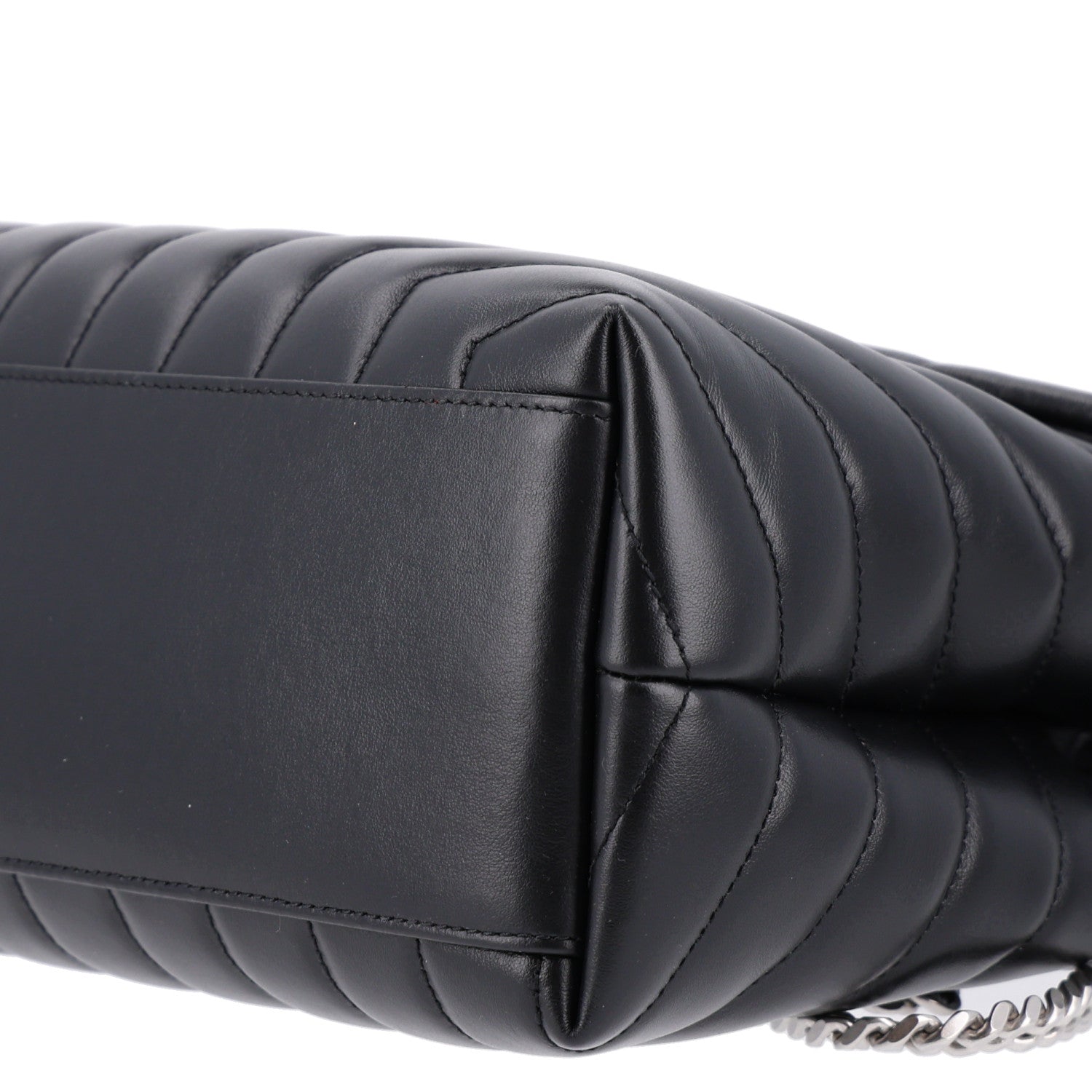 Saint Laurent Calfskin Y Quilted Monogram Medium Loulou Chain Satchel Black 11 of 11