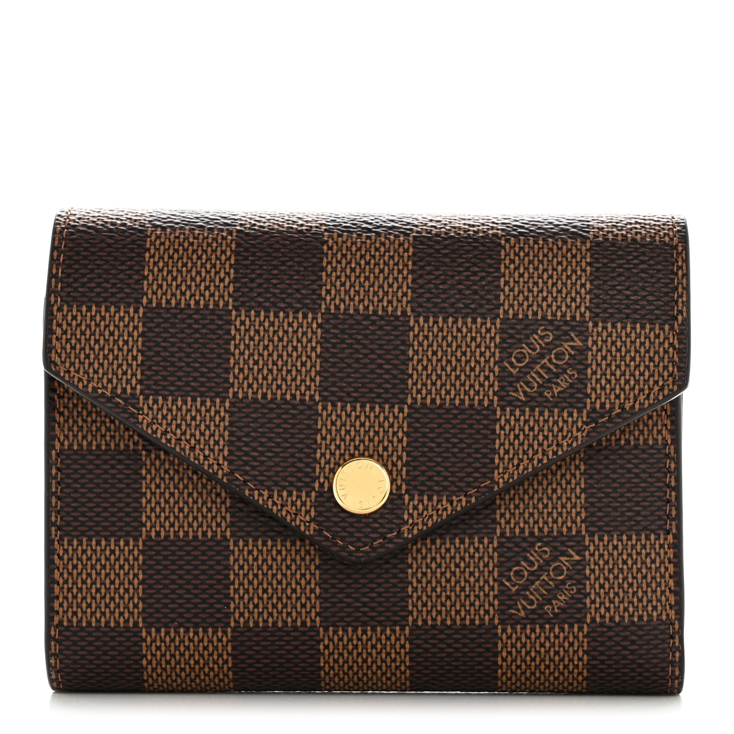 Louis Vuitton Damier Ebene Victorine Wallet Red 1 of 6