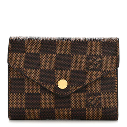 Louis Vuitton Damier Ebene Victorine Wallet Red 1 of 6