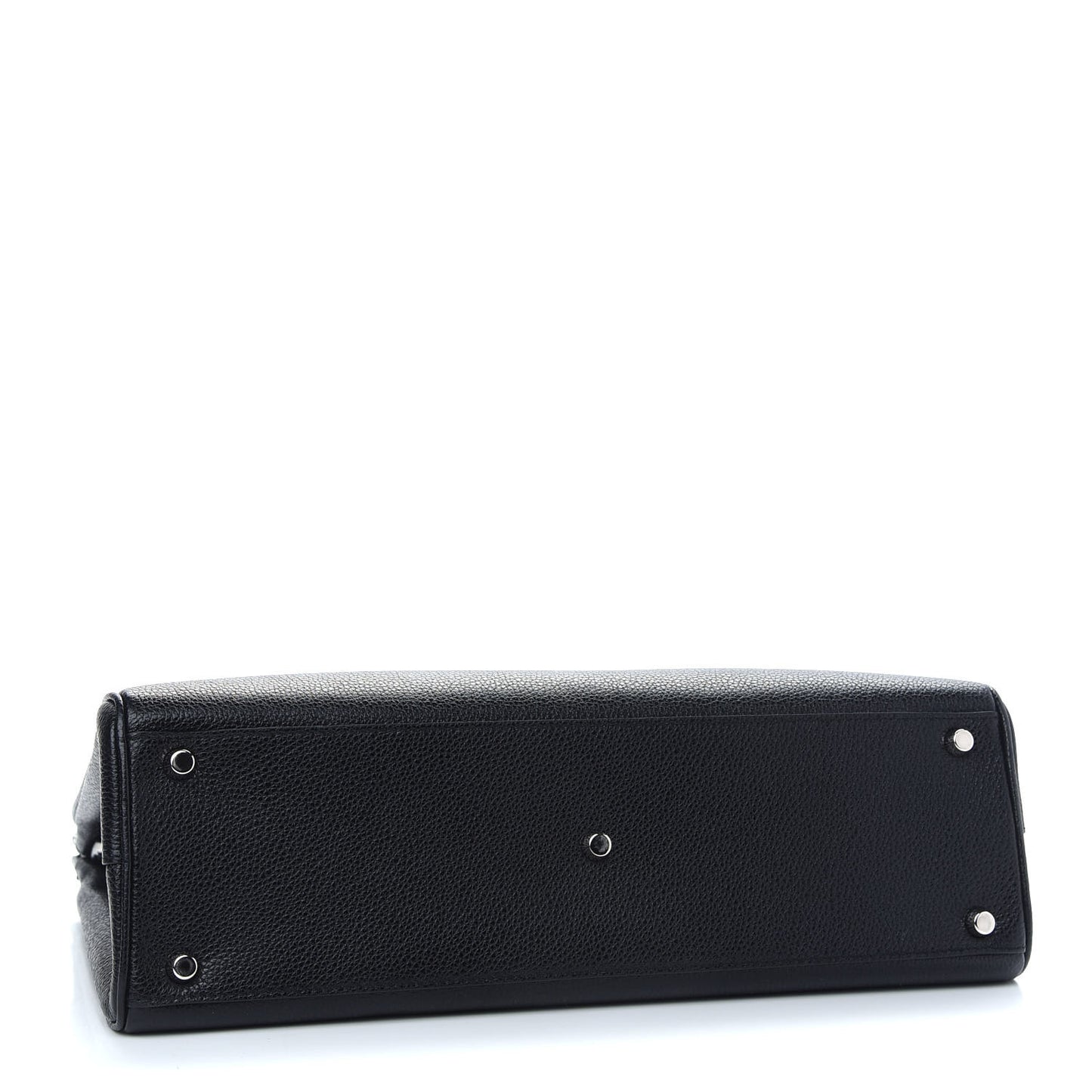 Grainy Calfskin Medium Zumi Interlocking GG Horsebit Top Handle Bag Black