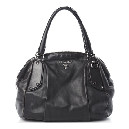 Prada Soft Calf Bowler Tote Black 1 of 9